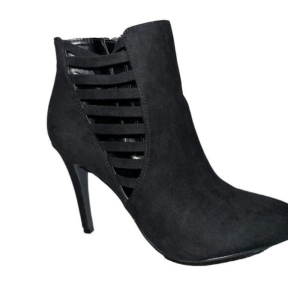 Kelly & Katie black suede like stilleto boots 8M - Picture 4 of 9